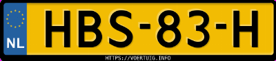 Kenteken afbeelding van HBS83H, blauwe Kg Mobility Torres Evx